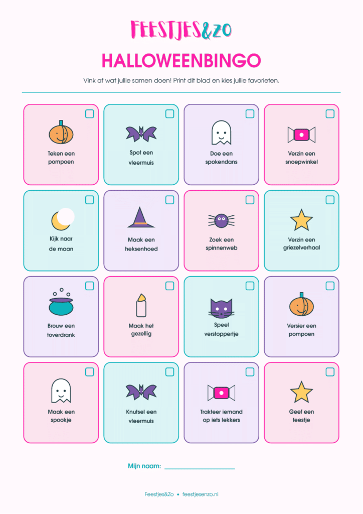 halloween bingo feestjes en zo 1